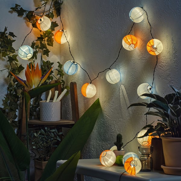 IKEA SOLVINDEN LED String Light With 24 Lights Outdoor Battery Operated/globe Multicolor