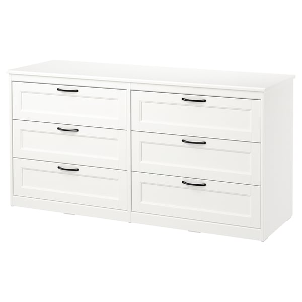 IKEA SONGESAND 6-drawer dresser white 63 3/8x32 1/4 "
