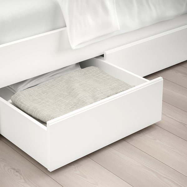 IKEA SONGESAND Underbed Storage Box Set Of 2 White Full/Double/Twin/Single