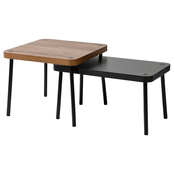 IKEA SONHULT Nesting tables set of 2 gray/walnut effect