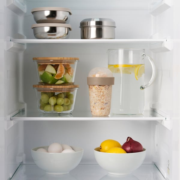 IKEA SPLITTERNY Snack Container Clear/light Gray-brown 10 Oz