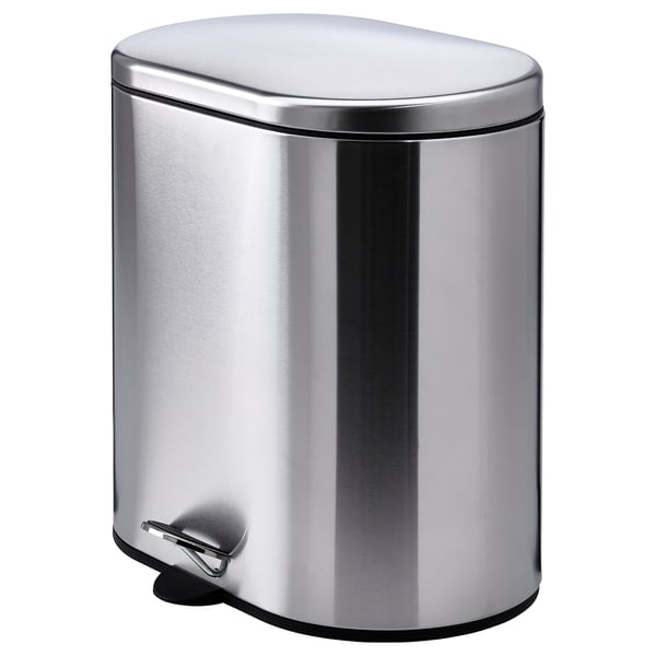 IKEA STABBEN Step trash can stainless steel 5 gallon