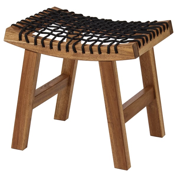 IKEA STACKHOLMEN Stool outdoor light brown stained 18 7/8x13 3/4x16 7/8 "