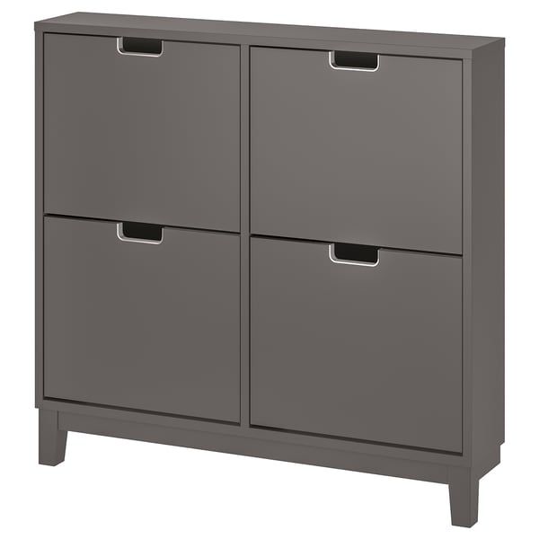 IKEA STÄLL Shoe cabinet with 4 compartments dark gray 37 3/4x6 3/4x35 3/8 "