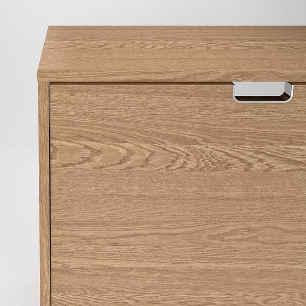 IKEA STÄLL Shoe Cabinet With 4 Compartments Oak Veneer 37 3/4x6 3/4x35 3/8 "