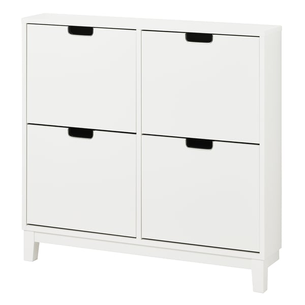 IKEA STÄLL Shoe cabinet with 4 compartments white 37 3/4x6 3/4x35 3/8 "