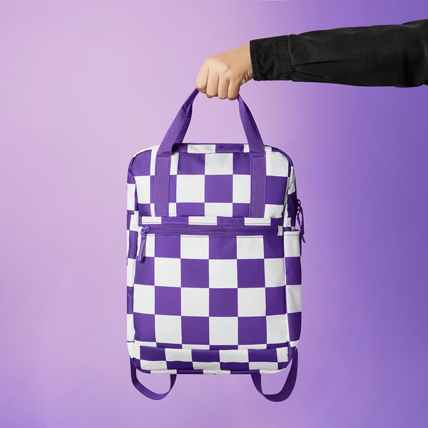 IKEA STARTTID Backpack White/bright Lilac 10 ¾x3 ½x15 "x3 Gallon