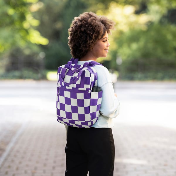 IKEA STARTTID Backpack White/bright Lilac 10 ¾x3 ½x15 "x3 Gallon