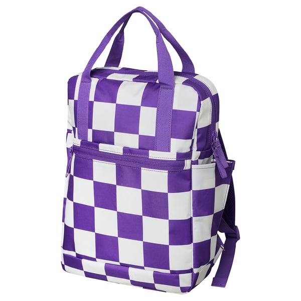 IKEA STARTTID Backpack white/bright lilac 10 ¾x3 ½x15 "x3 gallon