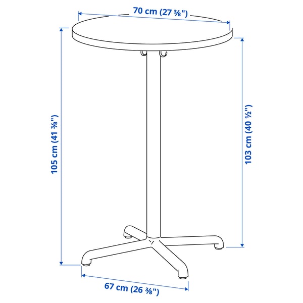 IKEA STENSELE Bar Table Anthracite/anthracite 27 3/8 "