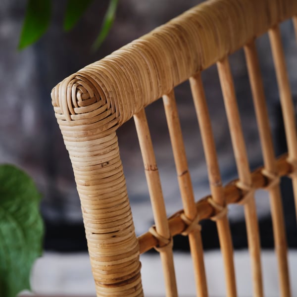 IKEA STOCKHOLM 2025 Armchair Rattan/Djurmo Gray/white