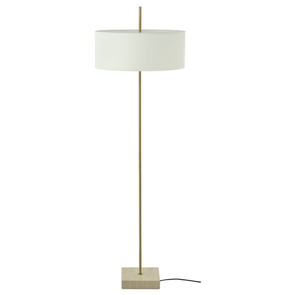 IKEA STOCKHOLM 2025 Floor lamp white textile/brass plated 63 "