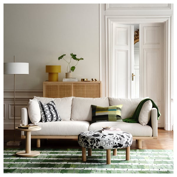 IKEA STOCKHOLM 2025 Rug Flatwoven Green/white/black Handwoven 5 ' 7 "x7 ' 10 "