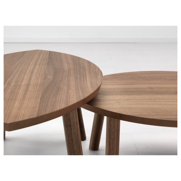 IKEA STOCKHOLM Nesting Tables Set Of 2 Walnut Veneer