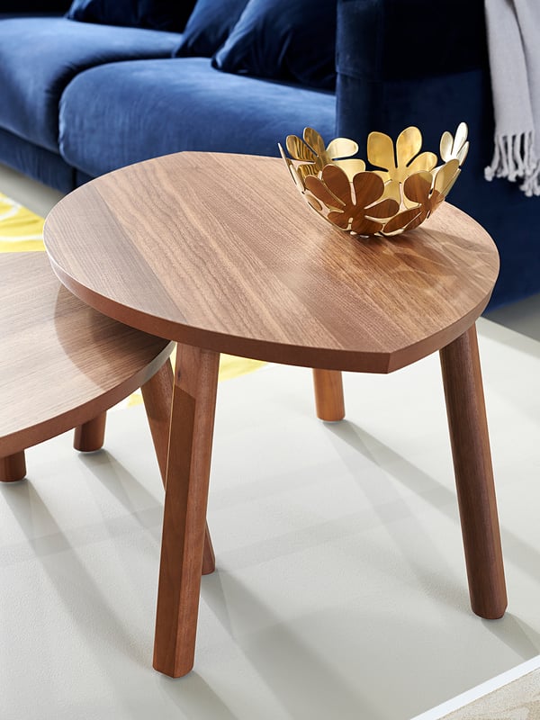 IKEA STOCKHOLM Nesting Tables Set Of 2 Walnut Veneer