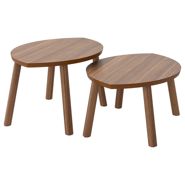 IKEA STOCKHOLM Nesting tables set of 2 walnut veneer