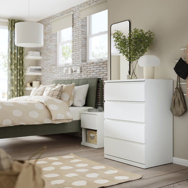 IKEA STORKLINTA 4-drawer chest white/anchor/unlock function 27 1/2x18 7/8x38 5/8 "