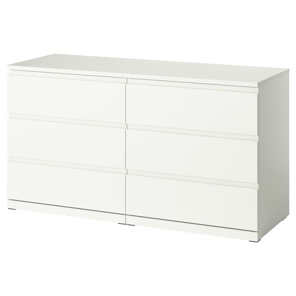 IKEA STORKLINTA 6-drawer Dresser White/anchor/unlock Function 55 1/8x18 7/8x29 1/2 "