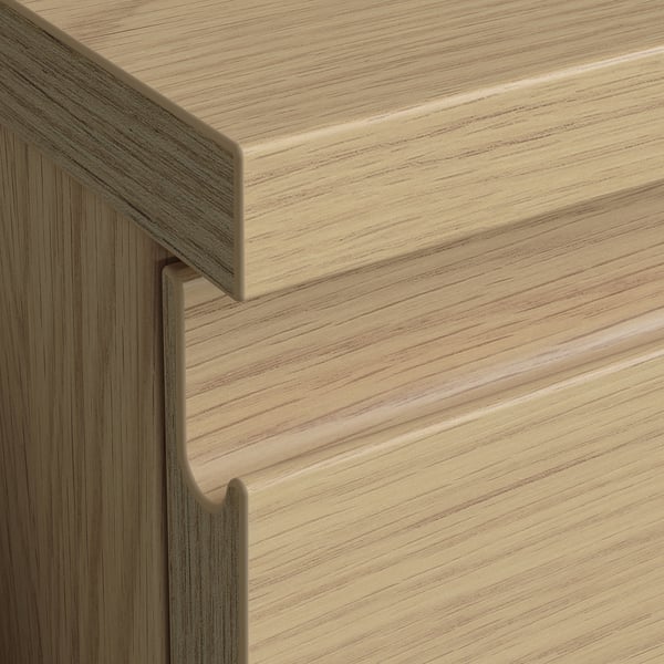 IKEA STORKLINTA Nightstand Oak Effect/with 2 Drawers 19 5/8x18 7/8x20 7/8 "