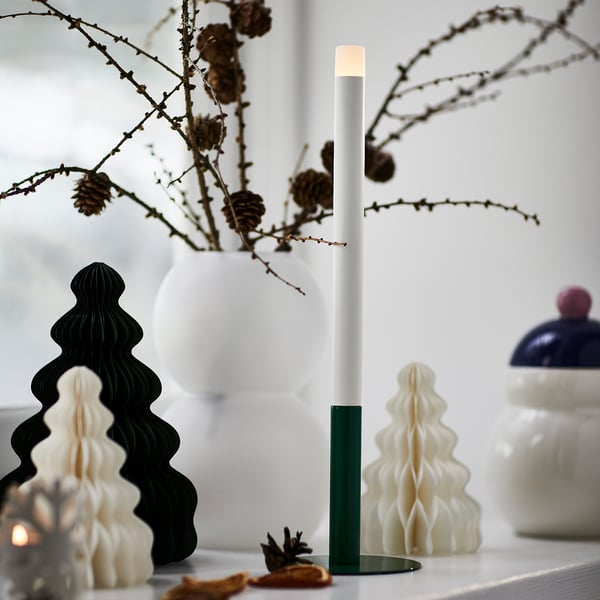 IKEA STRÅLA LED Candle Candle-shaped Battery Operated/green