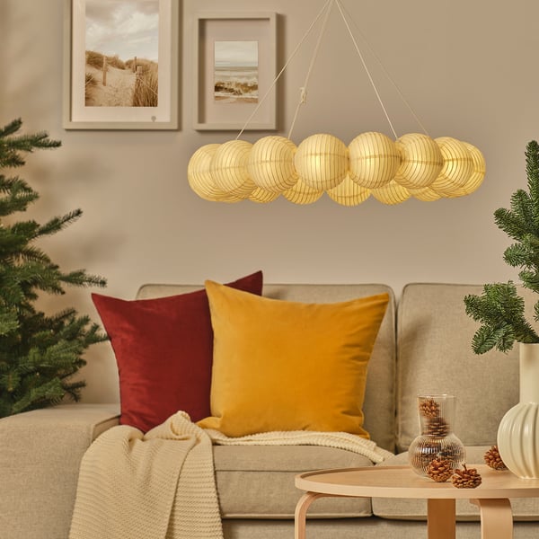 IKEA STRÅLA LED Decorative Pendant Lamp Ball Circle/white