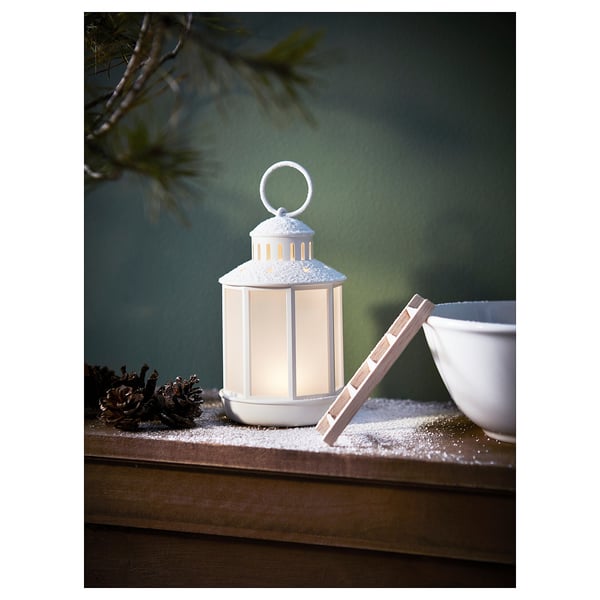 IKEA STRÅLA LED Lantern Battery Operated White 5 1/8 "
