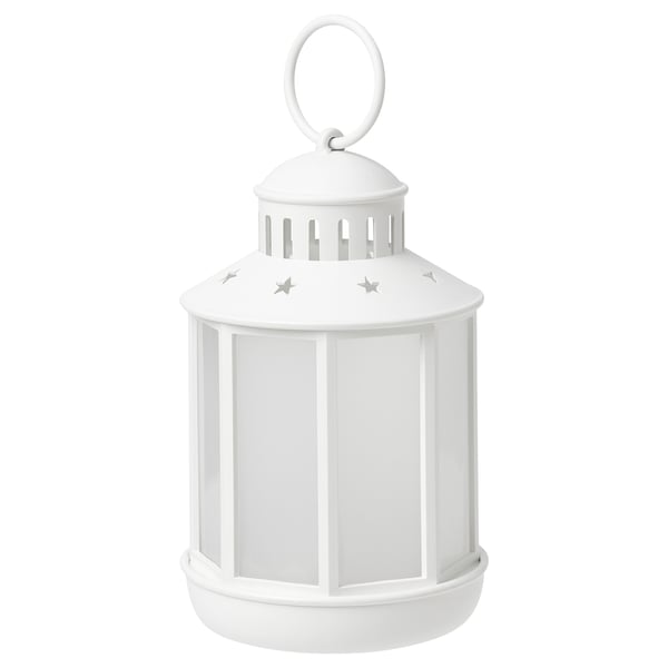 IKEA STRÅLA LED lantern battery operated white 5 1/8 "