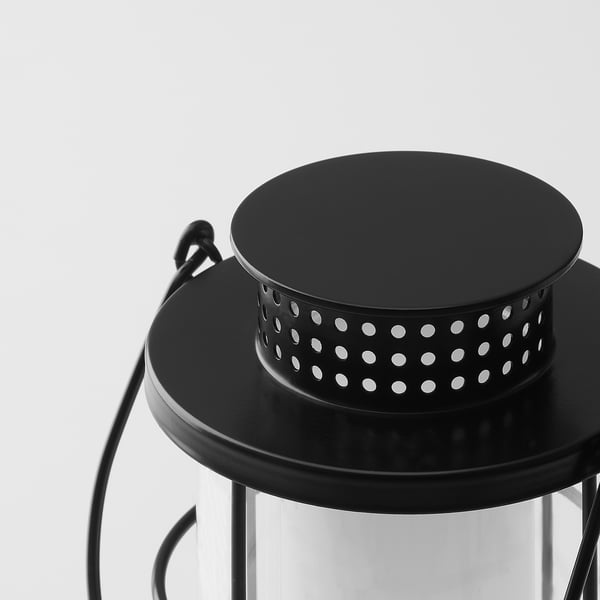 IKEA STRÅLA LED Lantern Outdoor/battery Operated Black