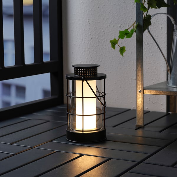 IKEA STRÅLA LED Lantern Outdoor/battery Operated Black