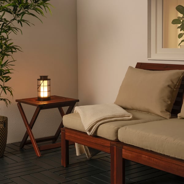 IKEA STRÅLA LED Lantern Outdoor/battery Operated Black