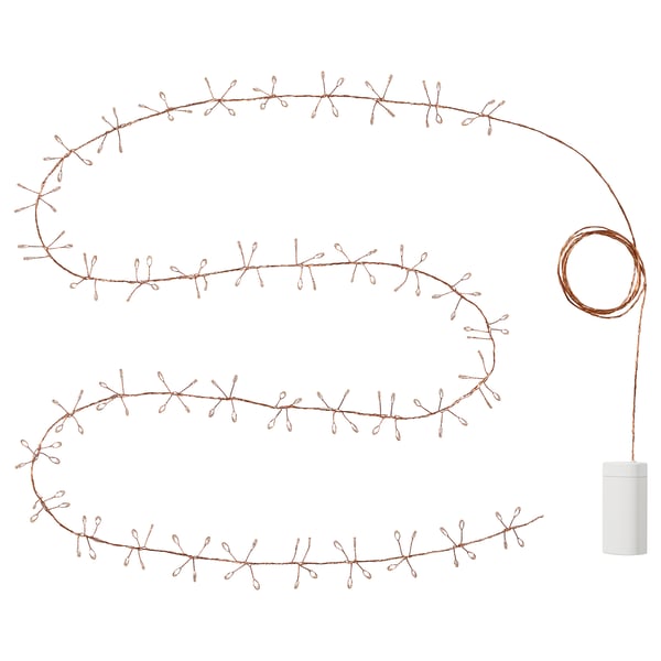 IKEA STRÅLA LED string light with 160 lights battery operated mini/copper color