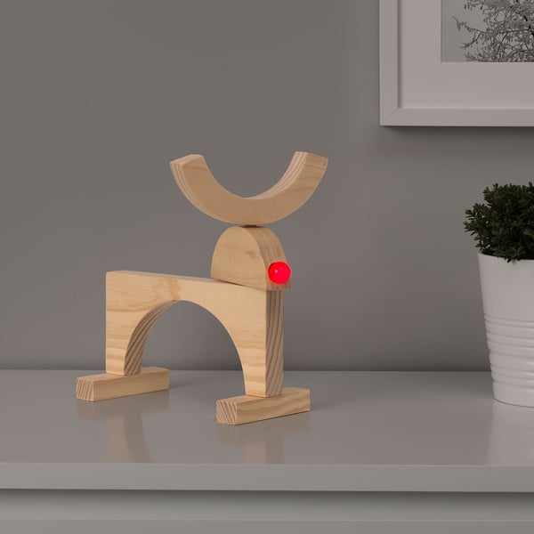 IKEA STRÅLA LED Table Decoration Battery Operated/reindeer