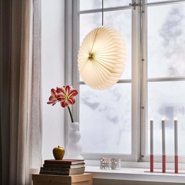 IKEA STRÅLA Pendant Lamp Shade Origami/white 16 1/2 "