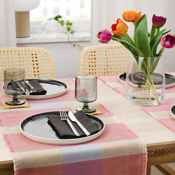 IKEA STRANDFLOKA Table Runner Patterned/multicolor 14x51 "