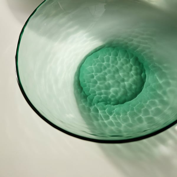 IKEA STRANDKRABBA Deep Plate/bowl Glass/green 7 ½ "