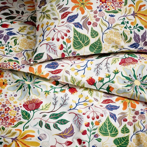 IKEA STRANDLUMMER Duvet Cover And Pillowcase(s) Multicolor/floral Pattern Full/Queen (Double/Queen)