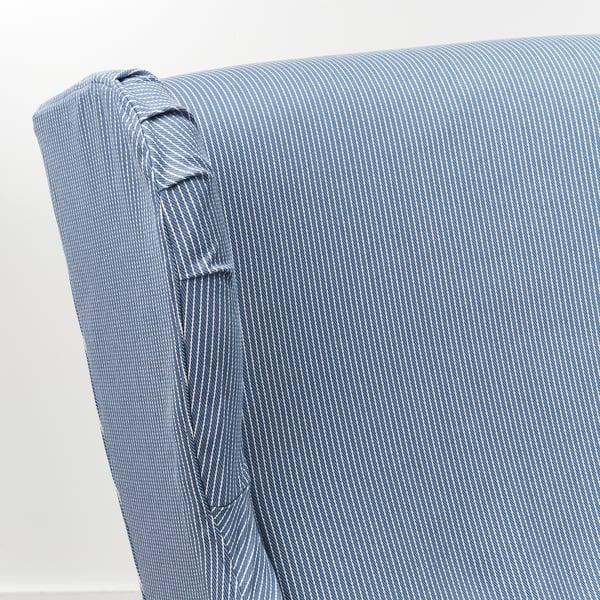 IKEA STRANDMON Slipcover for wing chair Sjölyckan dark blue/beige stripe pattern