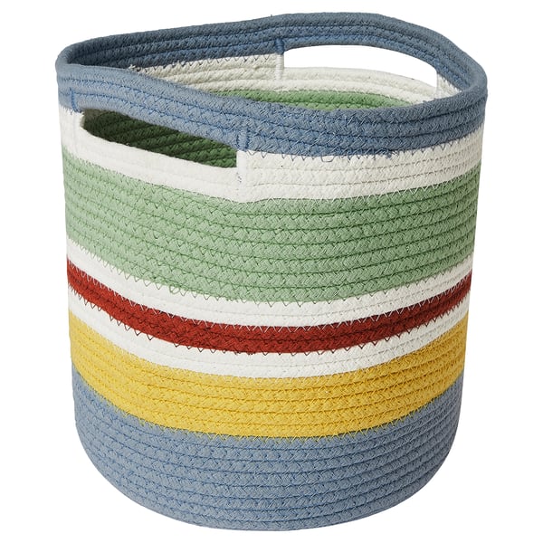 IKEA STRANDSKATA Storage bag braided/multicolor 7 ¾ "