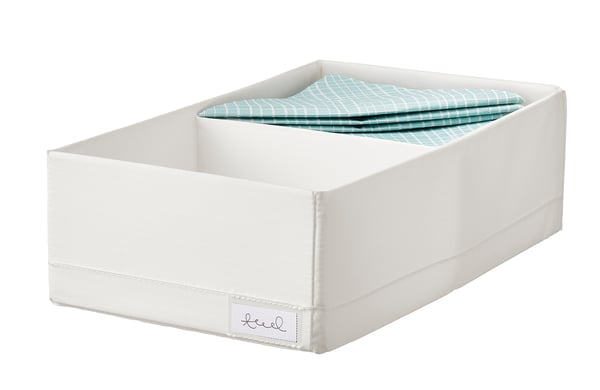 IKEA STUK Box With Compartments White 7 ¾x13 ½x4 "
