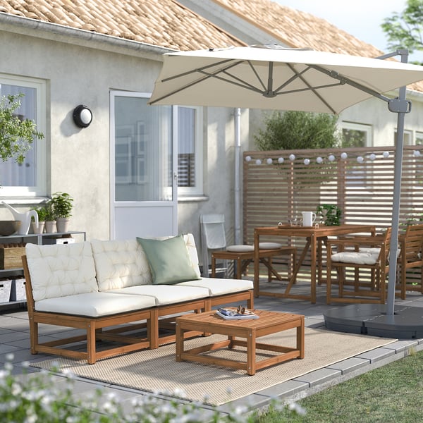 IKEA SVALÖN Umbrella Canopy Light Grey-beige 118 1/8x78 3/4 "