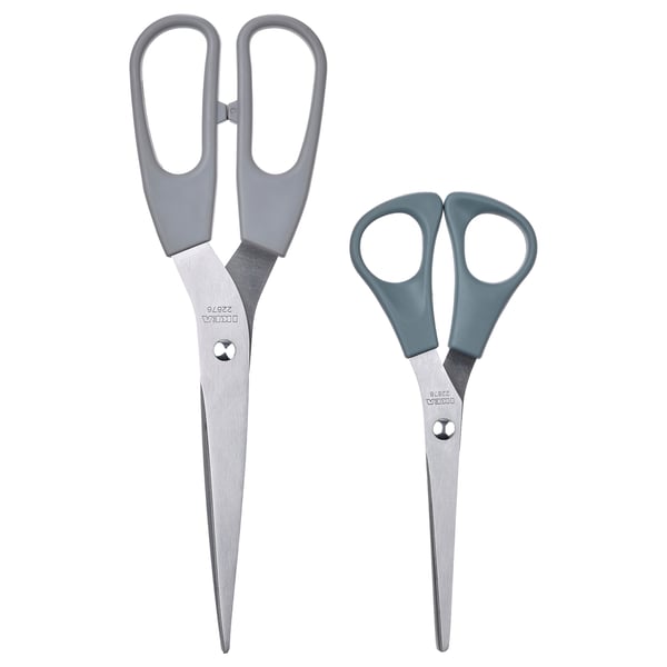 IKEA SVÄRDFISK Scissors set of 2 stainless steel gray/gray-turquoise
