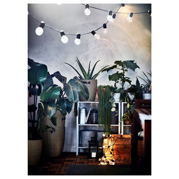 IKEA SVARTRÅ LED Lighting Chain With 20 Bulbs Black/outdoor