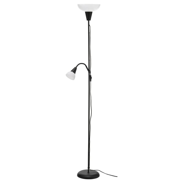 IKEA TÅGARP Floor uplighter/reading lamp black/white