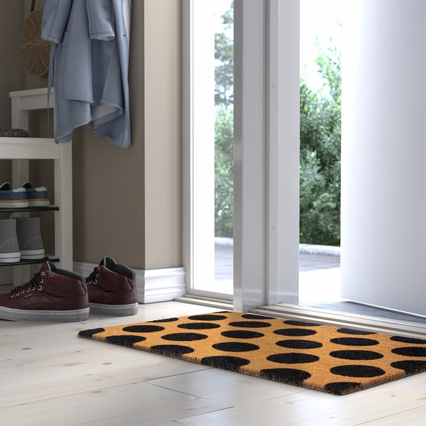 IKEA TÅGFORDON Door Mat Black/dot Pattern 2 ' 0 "x2 ' 11 "