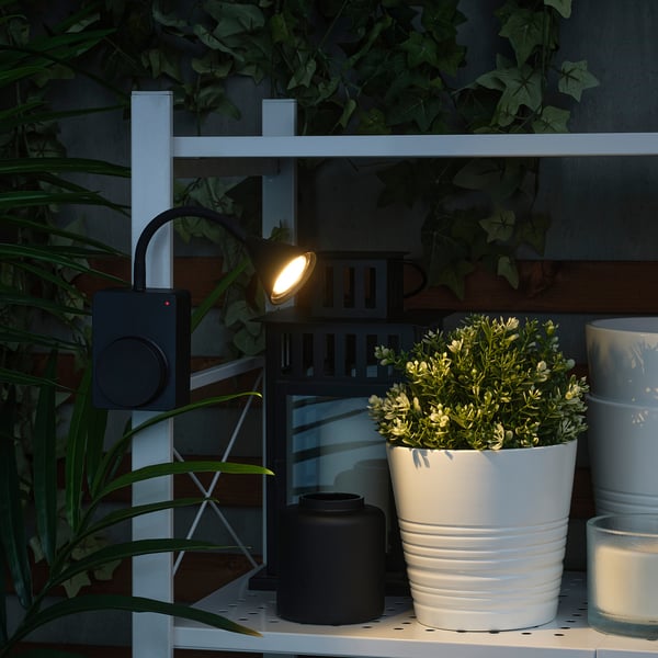 IKEA TÅGVIRKE LED Spotlight And Clamp Battery Operated Outdoor/dimmable Black