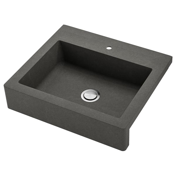 IKEA TALLSJÖN Apron front sink dark gray/stone effect 29 7/8x26 1/8 "