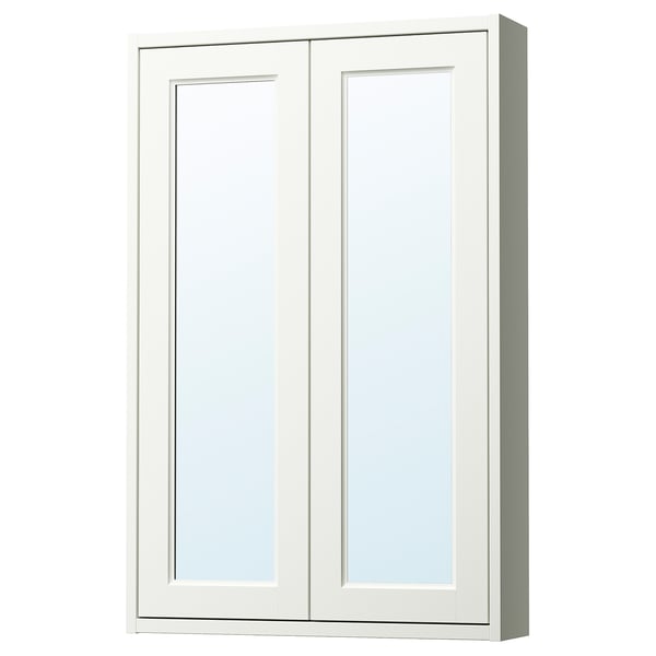 IKEA TÄNNFORSEN Mirror cabinet with doors white 24x6x37 "