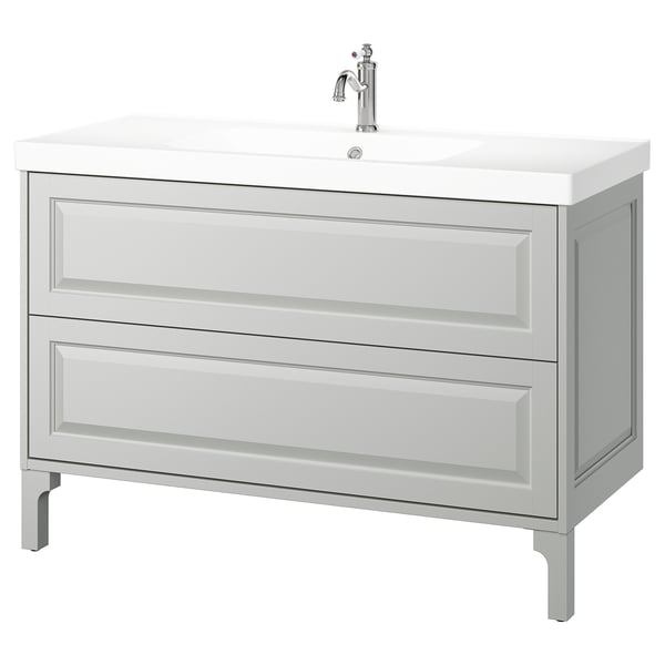 IKEA TÄNNFORSEN / ORRSJÖN Bathroom vanity with sink & faucet light gray 49x21 3/4x34 5/8 "