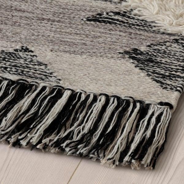 IKEA TANNISBY Rug Flatwoven Handmade/gray Black 5 ' 3 "x7 ' 7 "