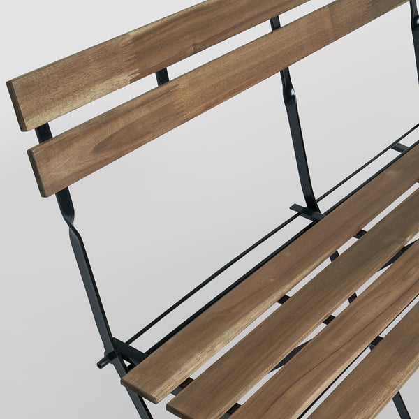 IKEA TÄRNÖ Bench Outdoor Foldable Black/light Brown Stained